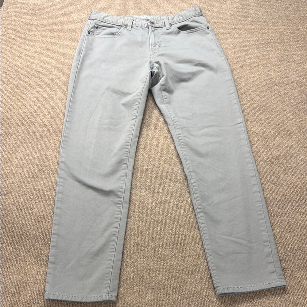 Banana Republic Jeans Mens 31x32 Travel Jean Athletic Fit Olive Green Stretch